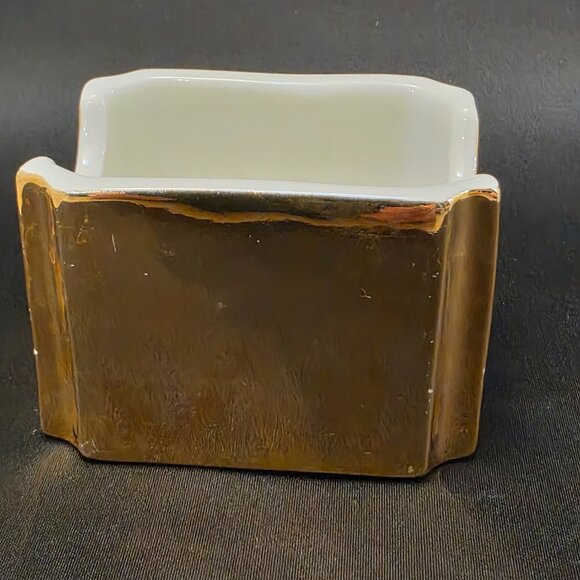 Hall Golden Glo Sugar sweetener packet holder 22K Gold USA 1950s # 716 - Picture 2 of 8